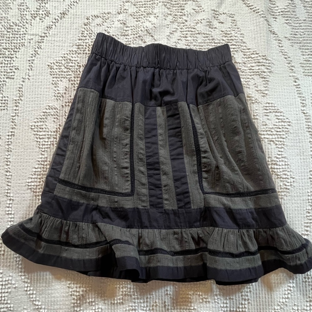 Isabel Marant Chic Black and Gray Mini Skirt